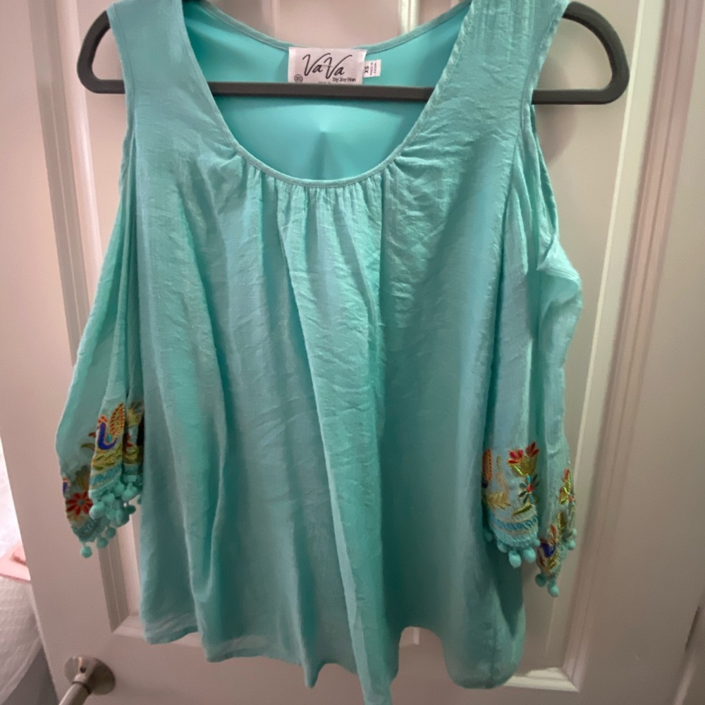 Boho Embroidered Shoulder Tunic